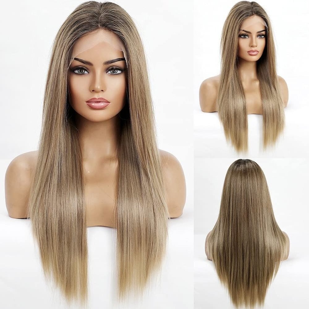 Ombre Ash Blonde Lace Front Wigs